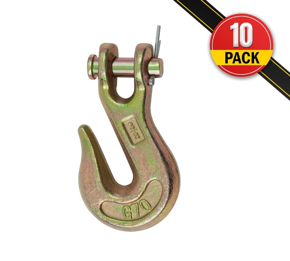 3/8 Grade 70 Forged Alloy Steel Clevis Grab Hooks 10 Pack W621