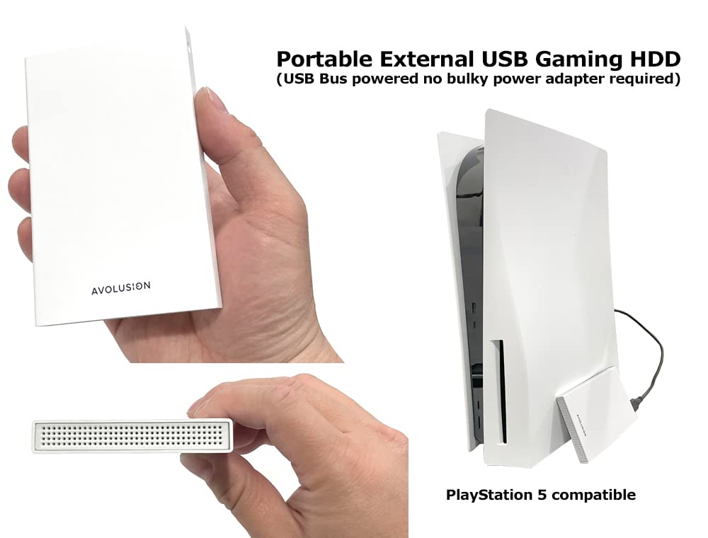 2TB USB 3.0 Portable External Gaming Hard Drive White A3197