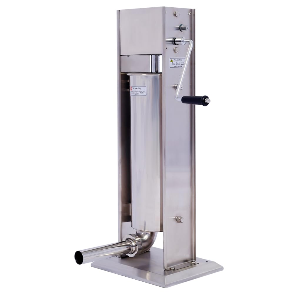 Stainless Steel Vertical Sausage Stuffer with 4 Stuffing Tubes T39189
