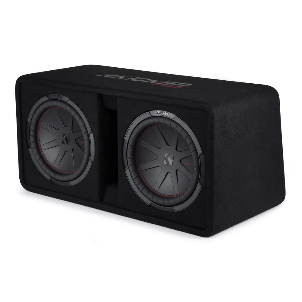 Dual 12" 1000W RMS 2 Ohm Loaded Subwoofer Enclosure & Amp Package Z547975