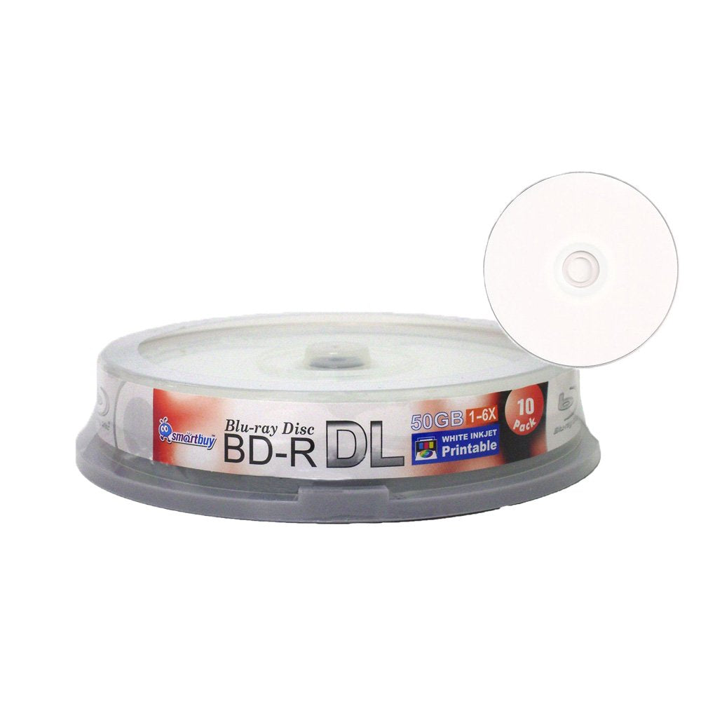 10-disc 50gb 6X Bd-r Dl White Inkjet Hub Printable Blank Disc A2727