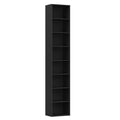 8 Tier Black Storage Shelf Bookcase Z13085
