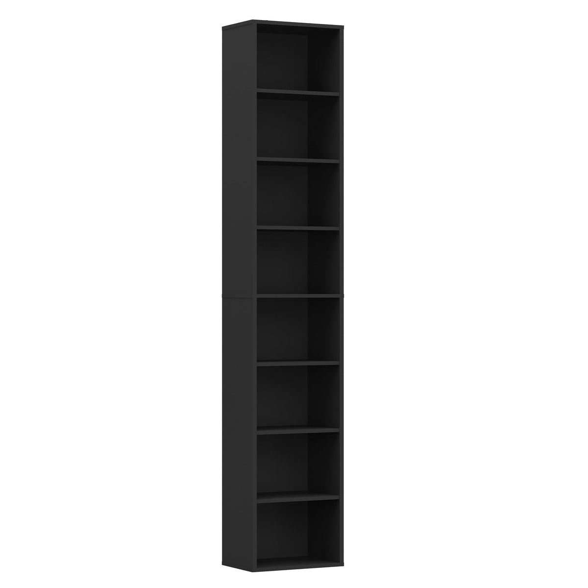 8 Tier Black Storage Shelf Bookcase Z13085