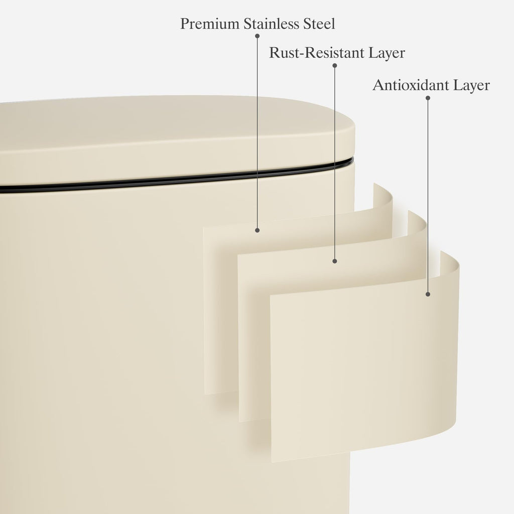 13.2 Gallon 50L Stainless Steel Step Trash Can O14281