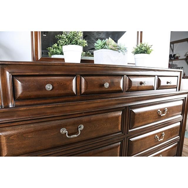 California King Size Storage Bed Frame in Brown Cherry K71443