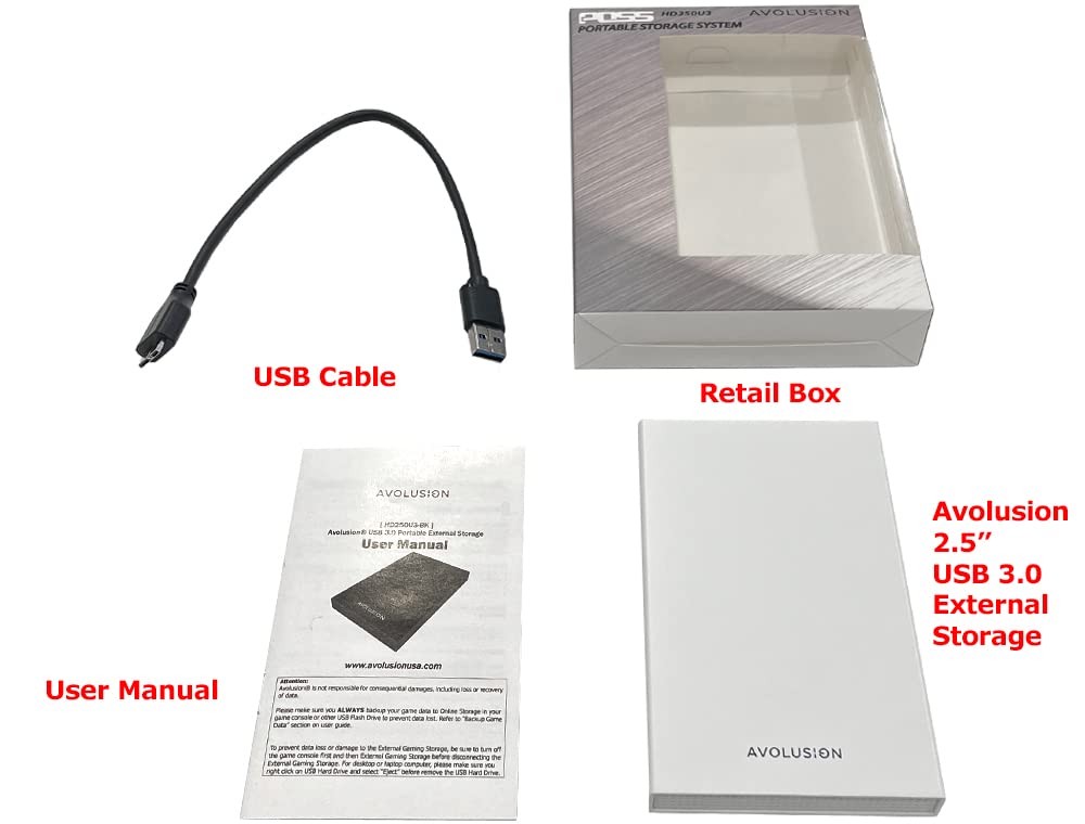 2TB USB 3.0 Portable External Gaming Hard Drive White A3197