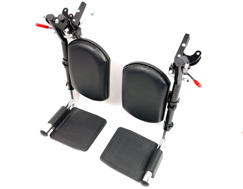 Wheelchair Elevating Leg Rests with Padded Calf Pad and Composite Footplates, 1 Pair Z171
