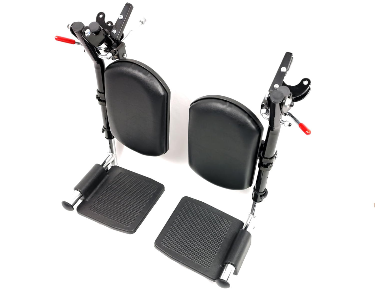 Wheelchair Elevating Leg Rests with Padded Calf Pad and Composite Footplates, 1 Pair Z171