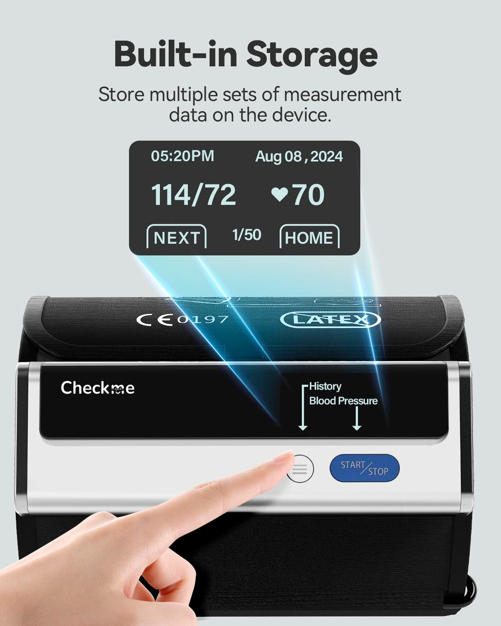 Upper Arm Blood Pressure Monitor with Bluetooth Cuff I95931