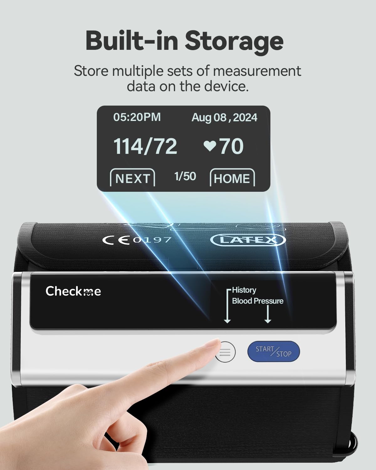Upper Arm Blood Pressure Monitor with Bluetooth Cuff I95931
