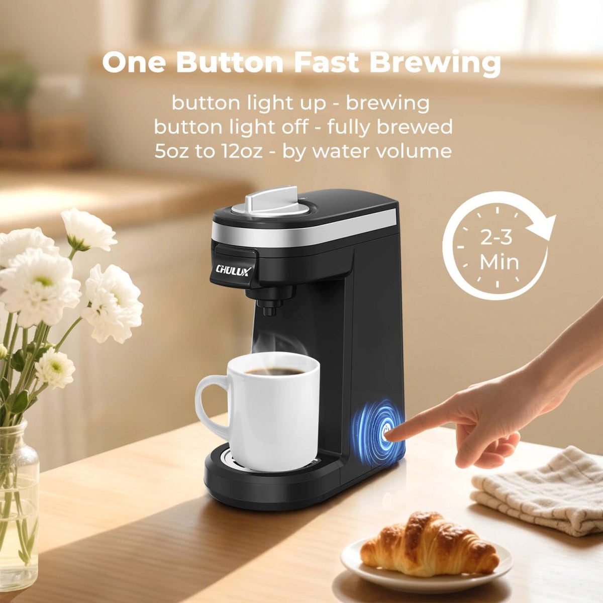 Black Mini Single Serve Coffee Maker R81170