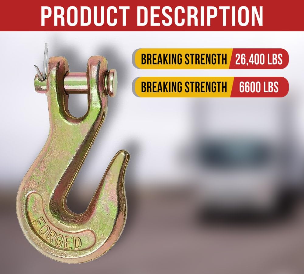 3/8 Grade 70 Forged Alloy Steel Clevis Grab Hooks 10 Pack W621