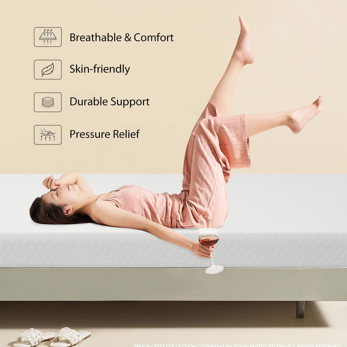 5 Inch Twin Gel Memory Foam Mattress Y12234