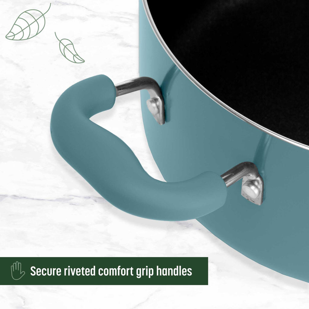 Turquoise 12-Piece Ceramic Nonstick Cookware Set A29513