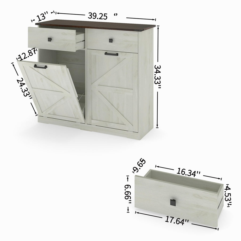 20 Gallon Tilt Out Trash Can Cabinet L971951