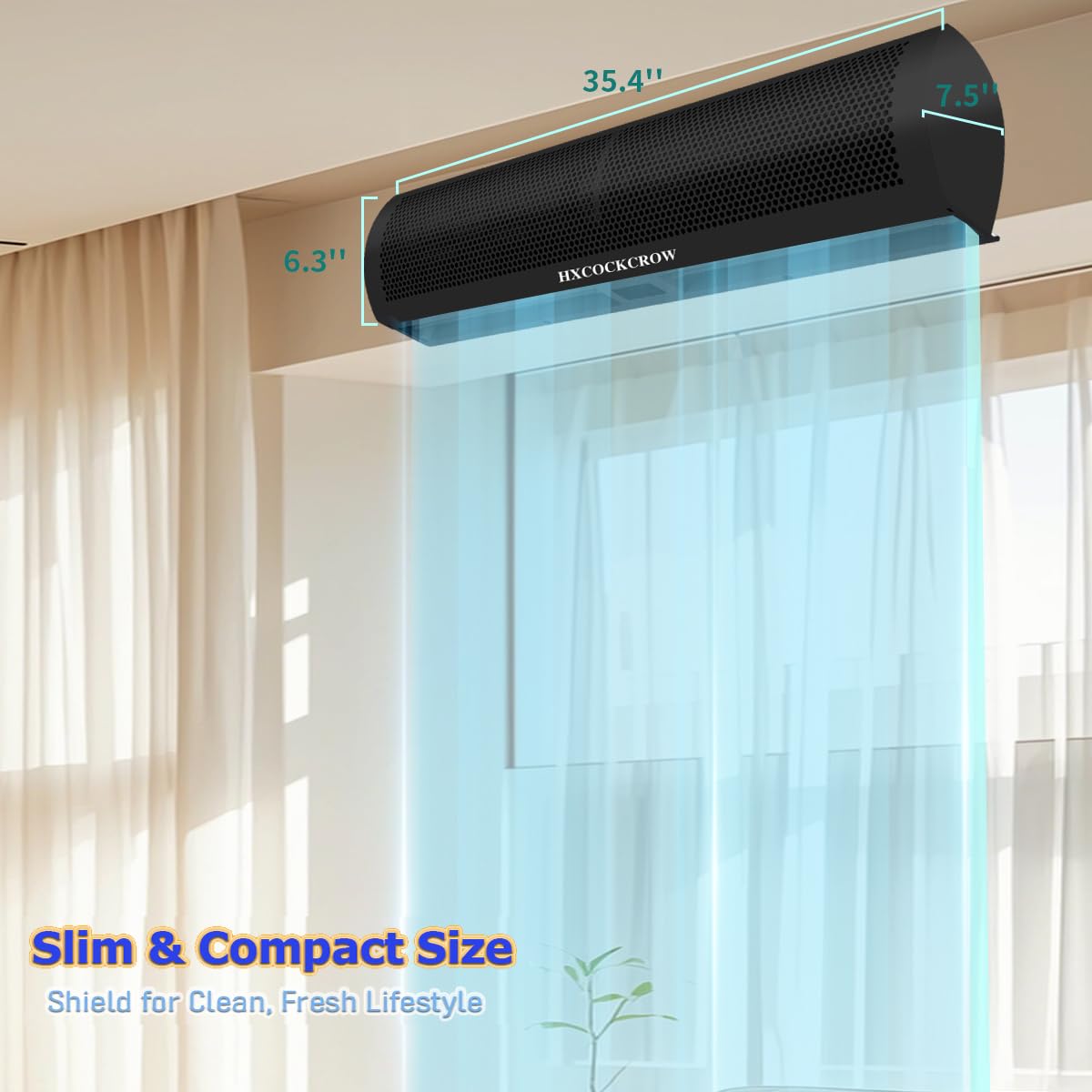 36'' Matte Black 2-Speed Air Curtain T995