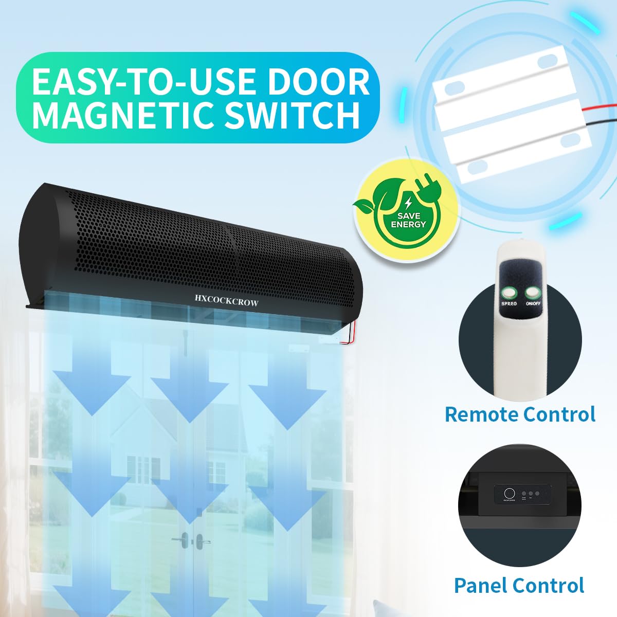 36'' Matte Black 2-Speed Air Curtain T995