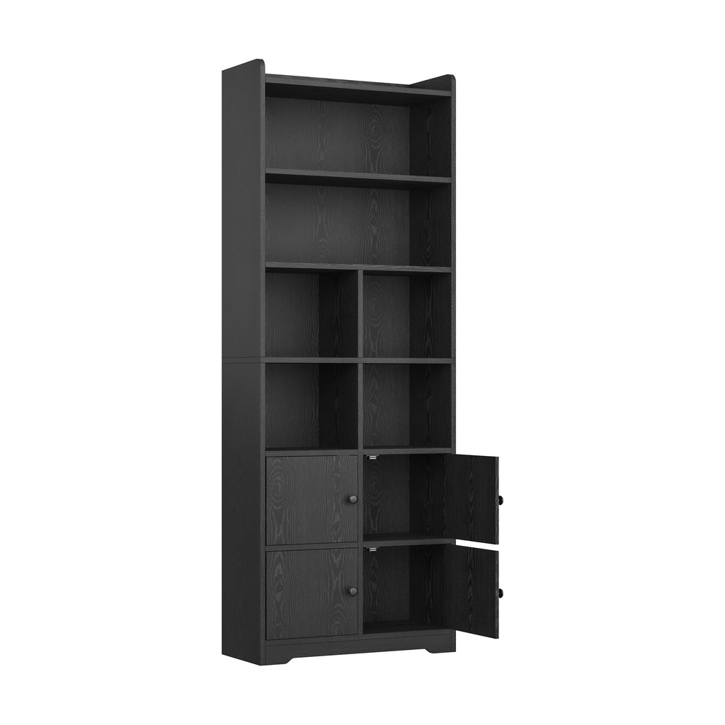 74.6" Tall 6-Tier Bookshelf with Doors V593