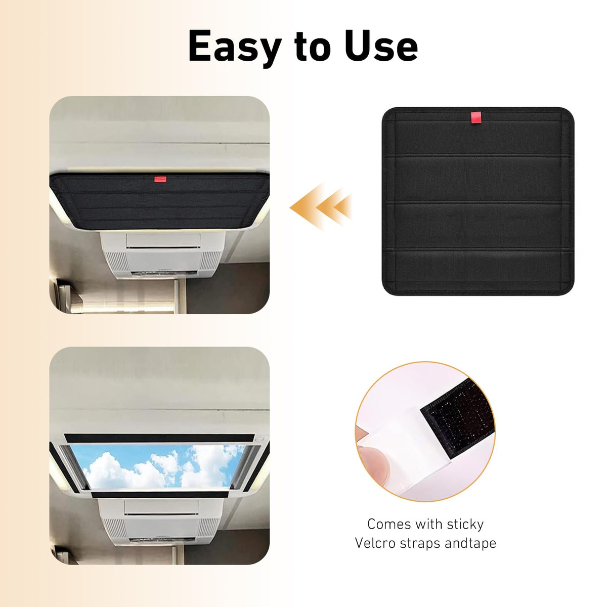Magnetic Foldable RV Skylight Vent Cover Z608