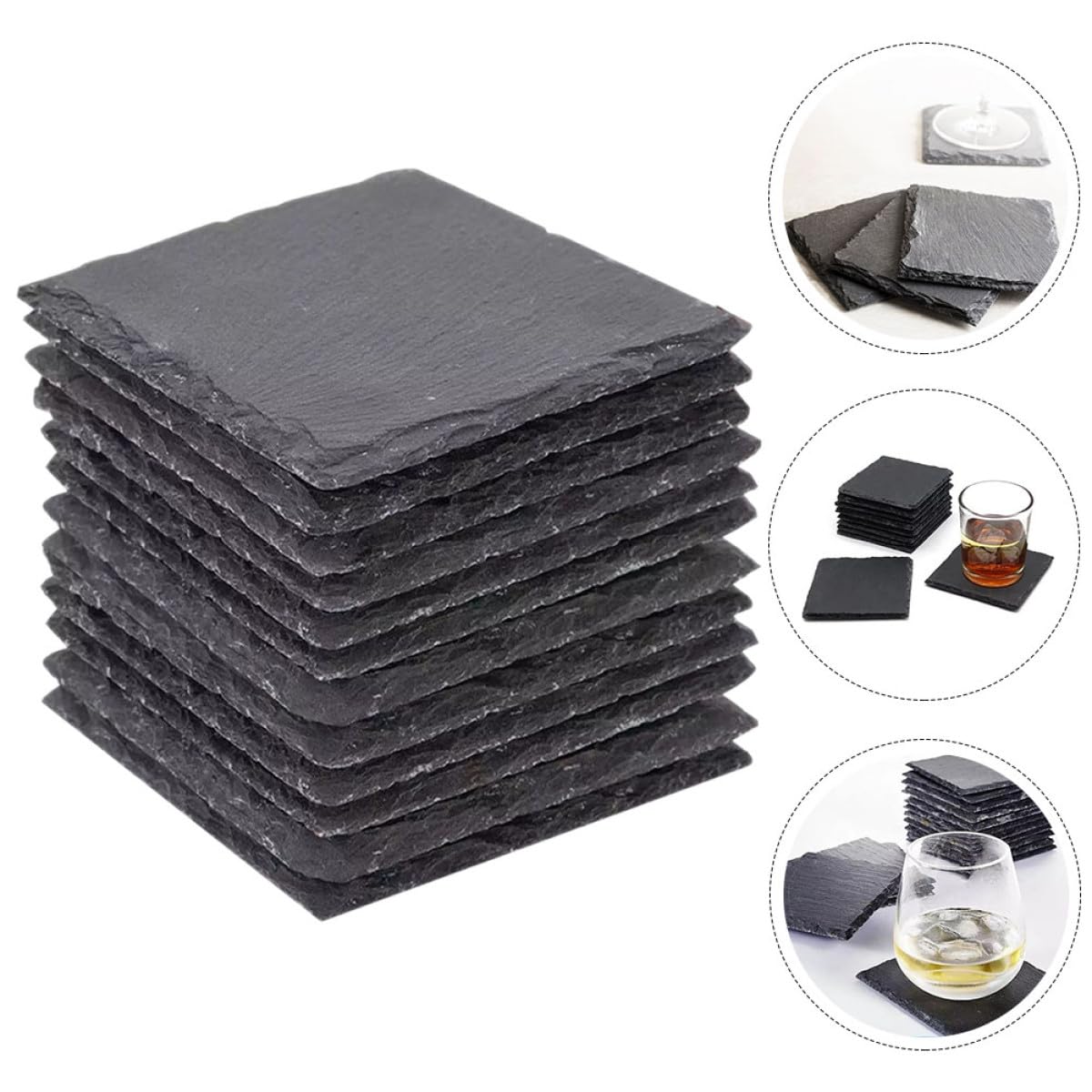 Natural Rock Coaster Set D6065