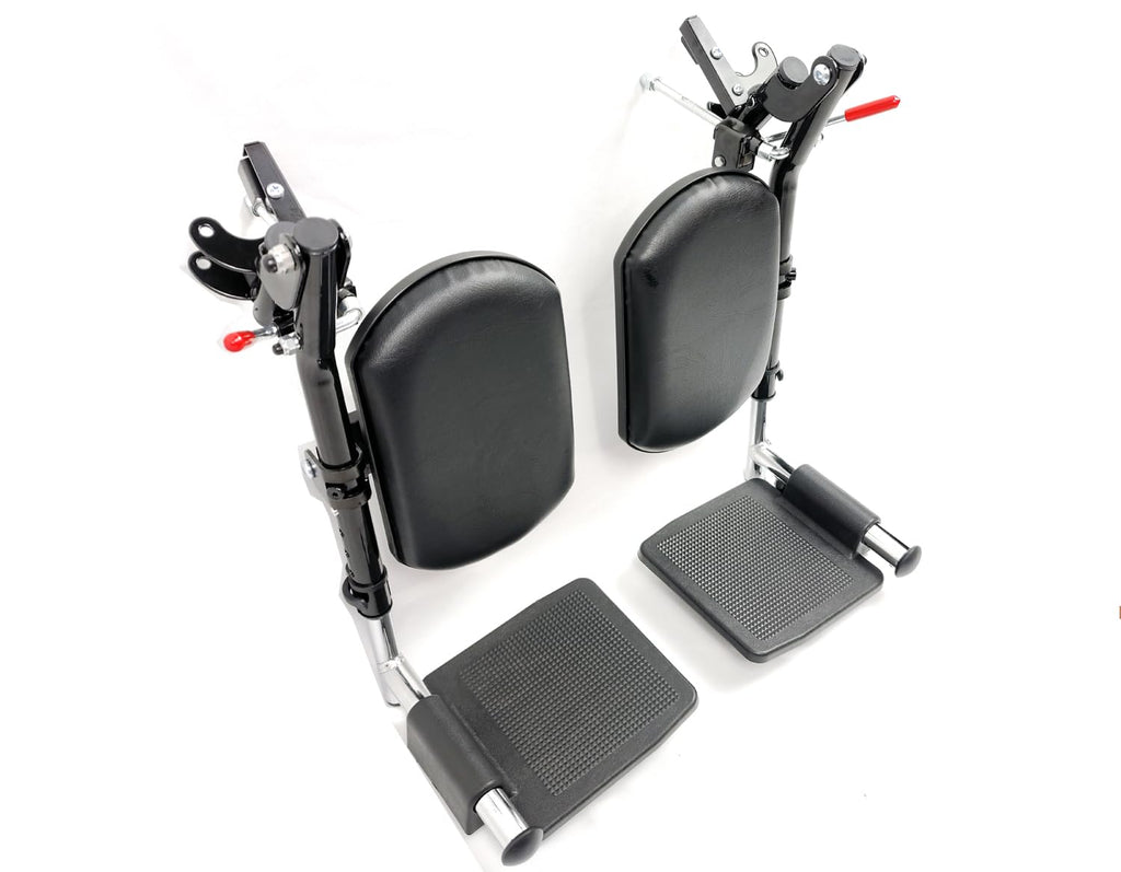Wheelchair Elevating Leg Rests with Padded Calf Pad and Composite Footplates, 1 Pair Z171