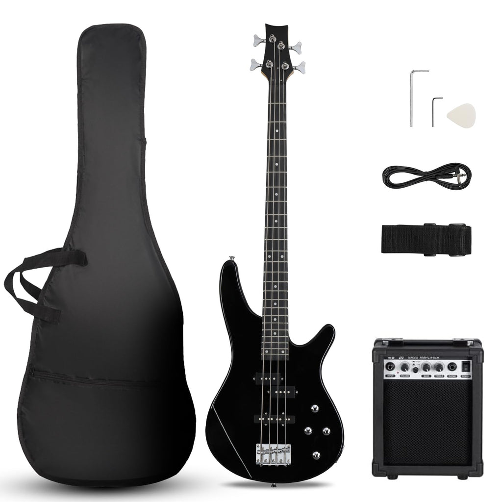 Electric Bass Guitar 4 String Kit Black I815