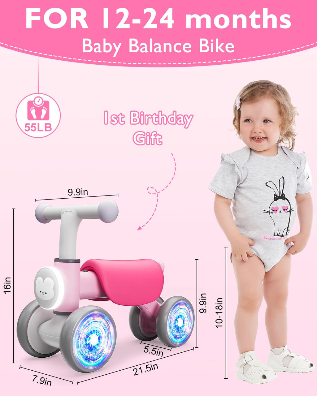 Balance Bike Toddler Outdoor Toys X20814