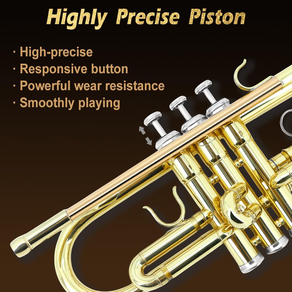 Bb Trumpet with 7C Mouthpiece, Hard Case & Cleaning Kit S670