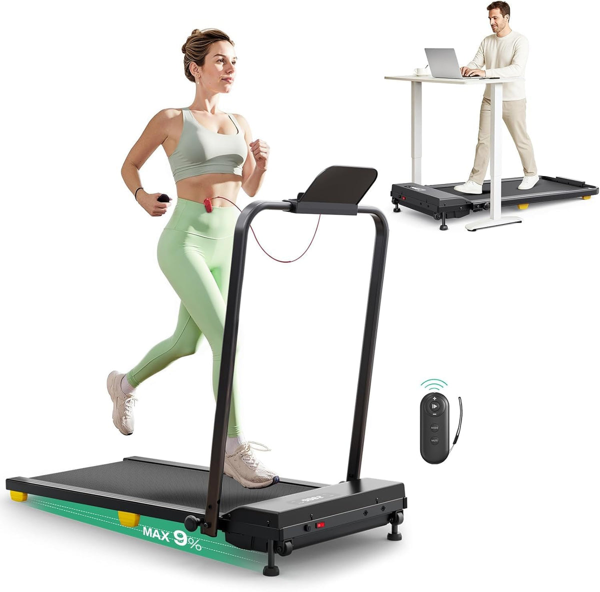 2.5HP Portable Walking Treadmill with Incline K210