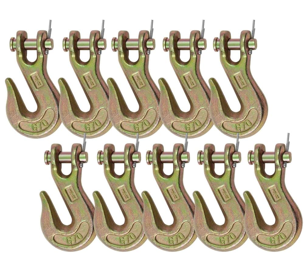 3/8 Grade 70 Forged Alloy Steel Clevis Grab Hooks 10 Pack W621