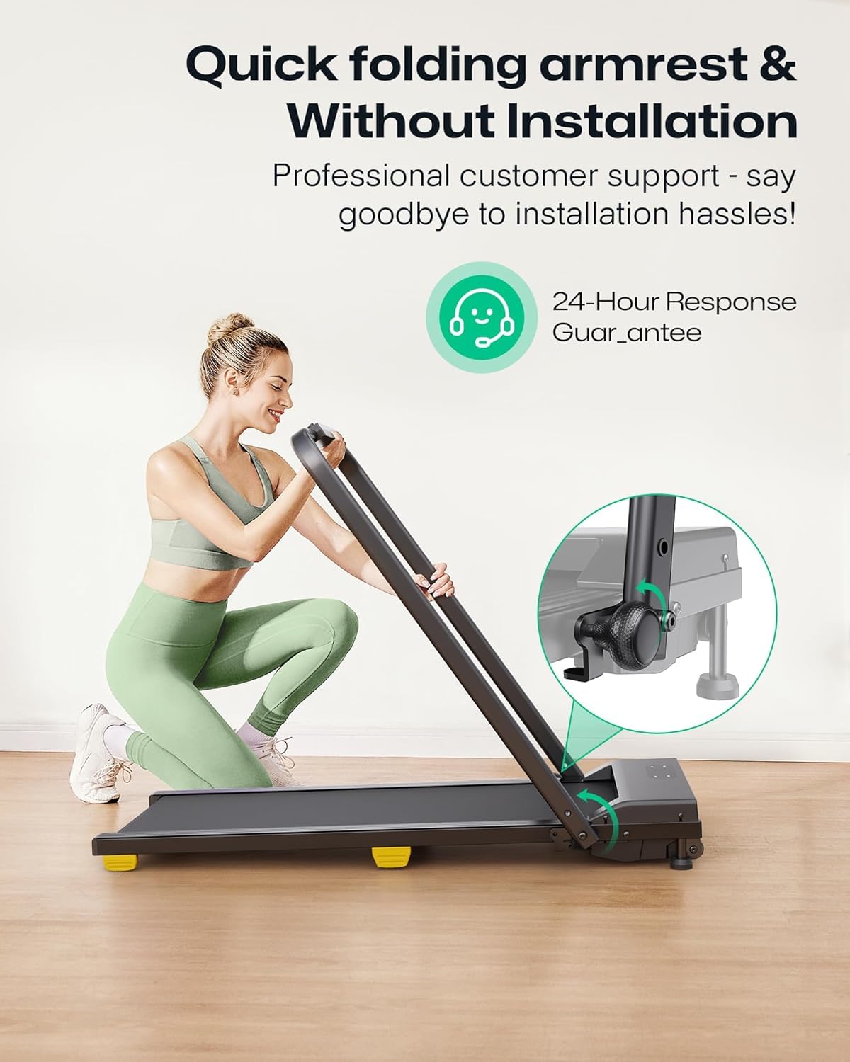 2.5HP Portable Walking Treadmill with Incline K210