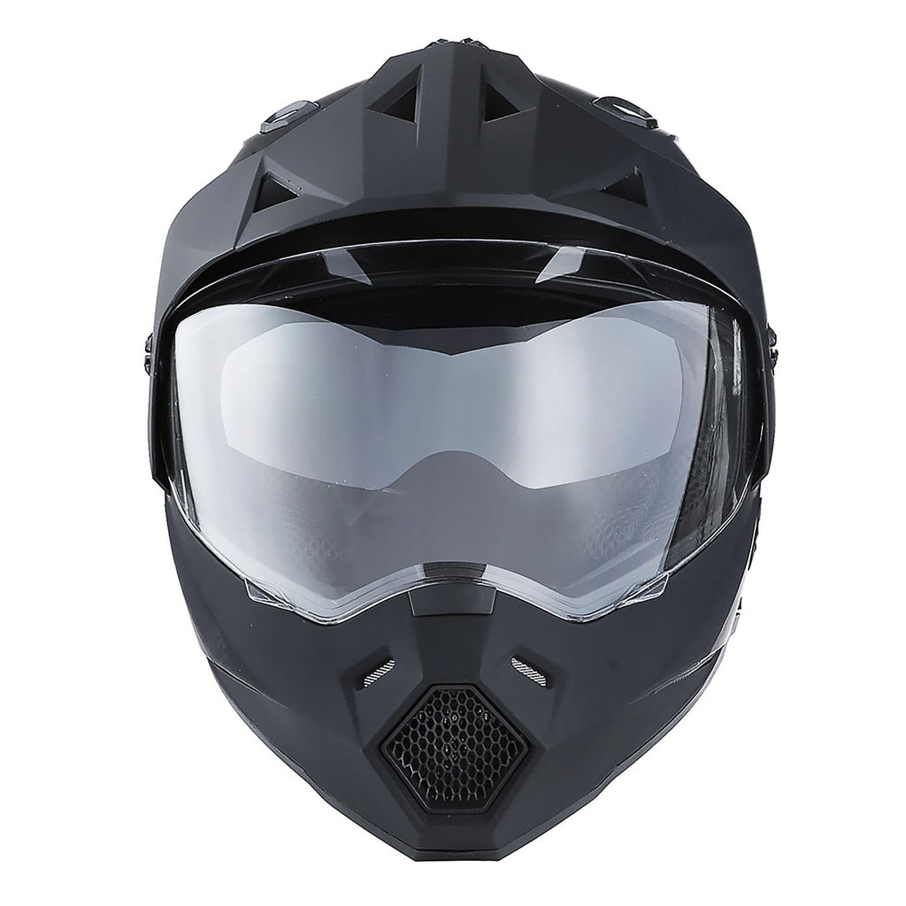 Youth Kids Dual Sport Dual Visor Full Face Helmet Matt Black H305607