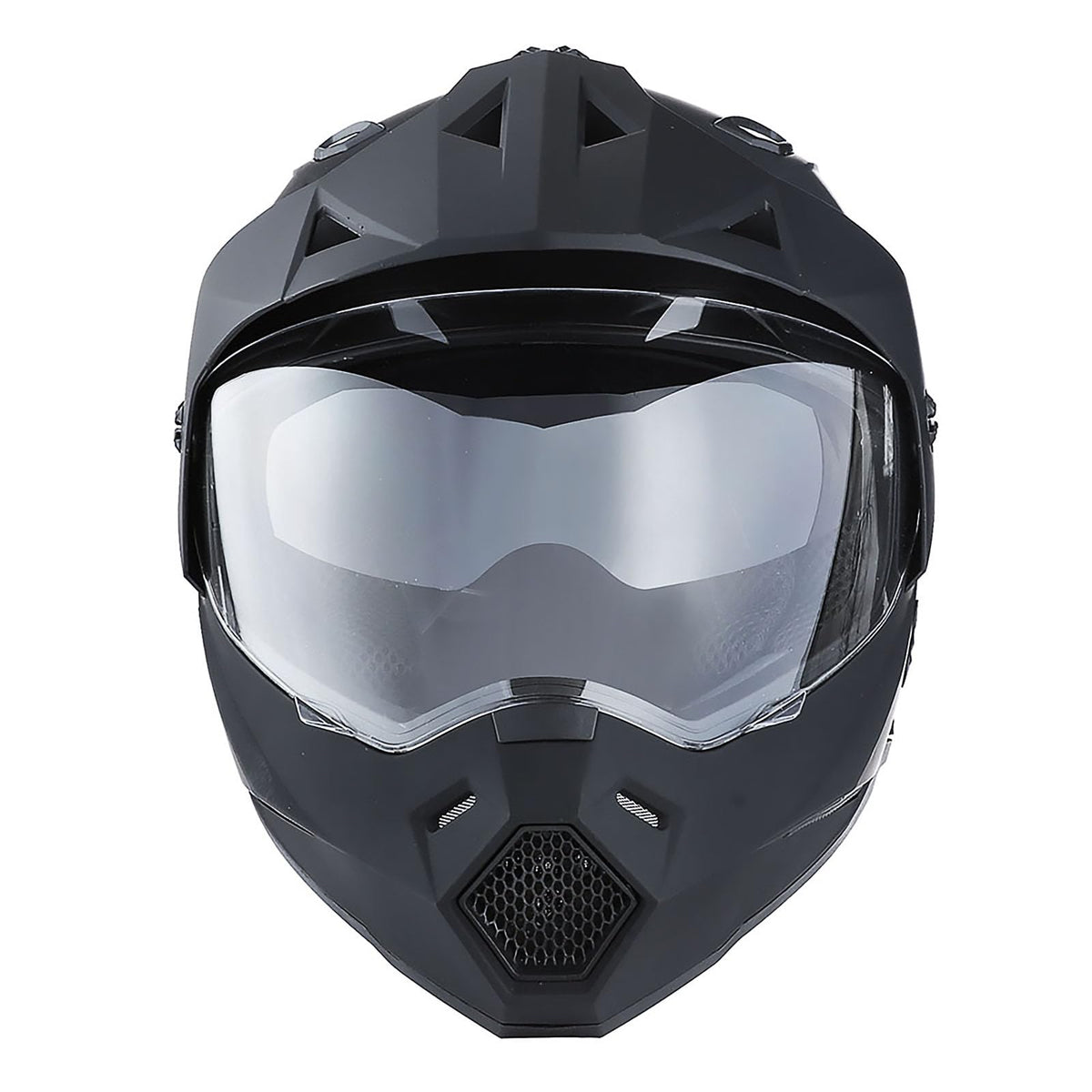 Youth Kids Dual Sport Dual Visor Full Face Helmet Matt Black H305607