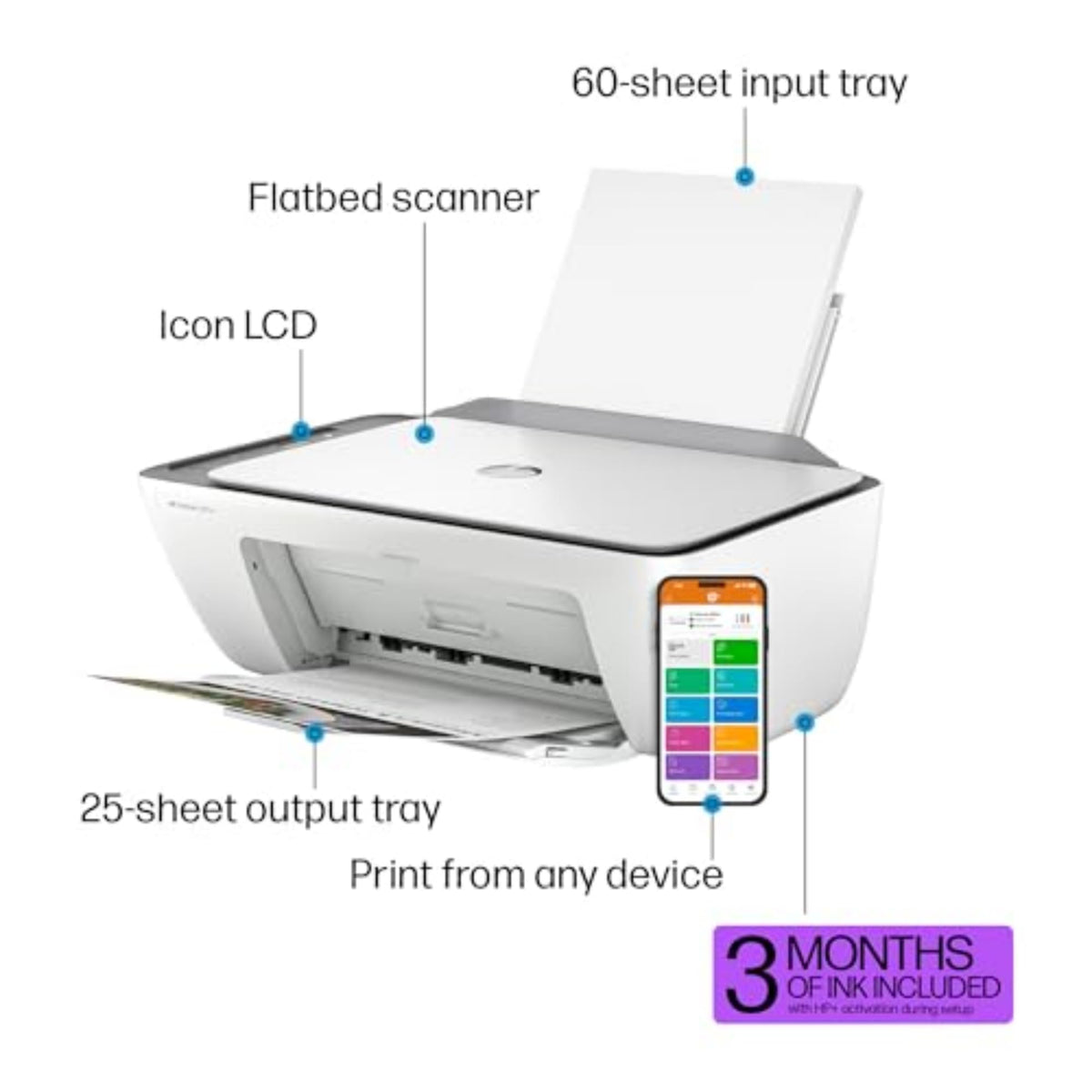 Wireless All-in-One Color Inkjet Printer, Scanner, Copier I562