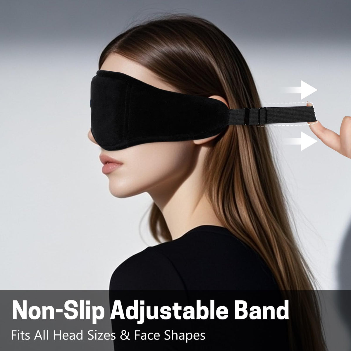 Sleep Mask with Bluetooth Headphones 3D Contour Blackout J4243