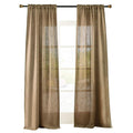 Soft Burlap Natural Tan Rod Pocket Window Curtain Panel 37" x 84" N31809