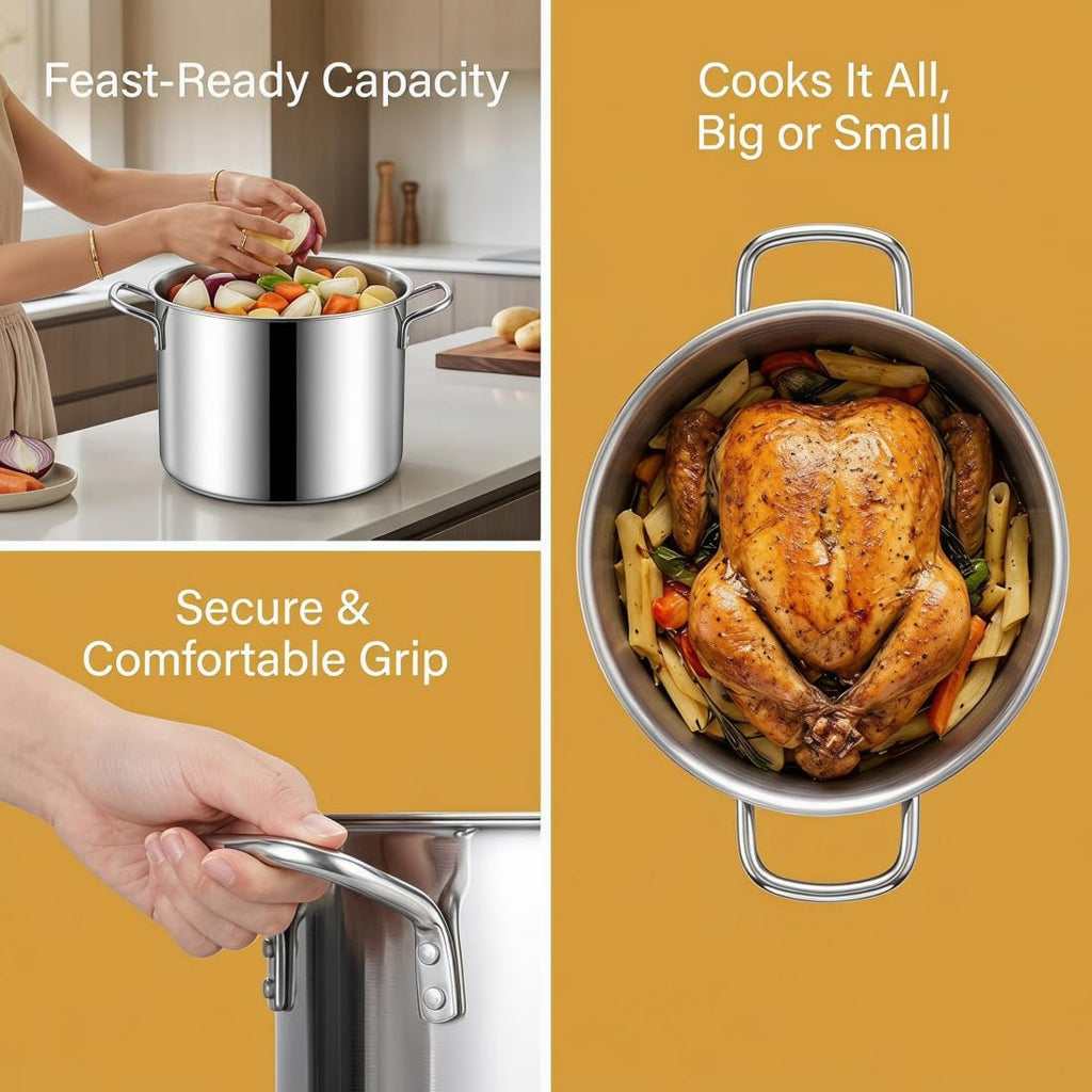 Stainless Steel Stock Pot with Lid F974