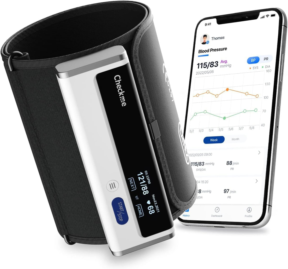 Upper Arm Blood Pressure Monitor with Bluetooth Cuff I95931