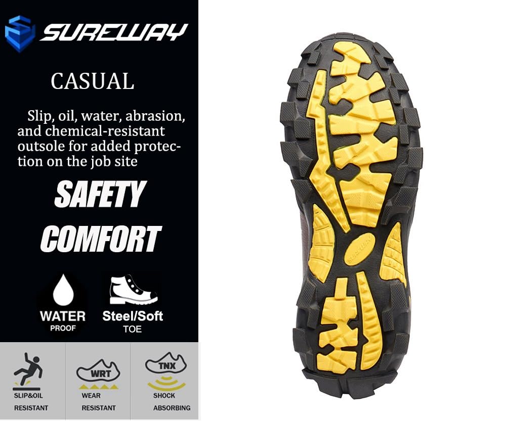 6 Inch Waterproof Leather Work Boots E326