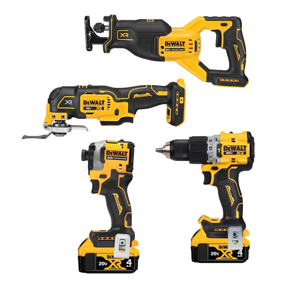 20V MAX Lithium-Ion Cordless Brushless 4 Tool Combo Kit E606