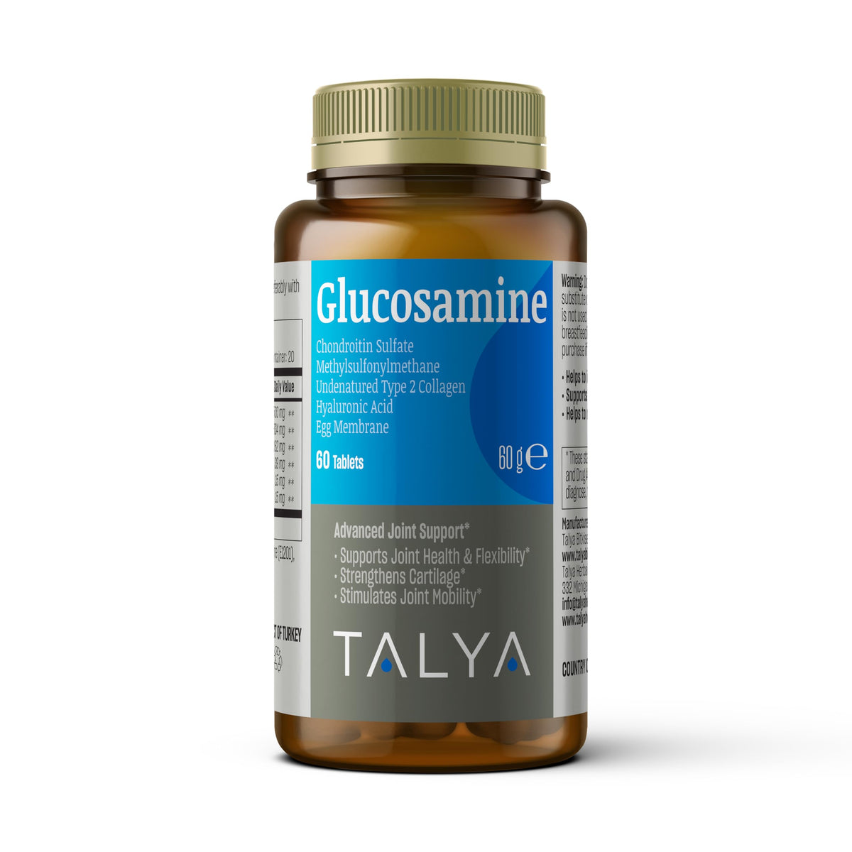 Glucosamine 1500 mg with Chondroitin MSM Collagen 60 Tablets R40661