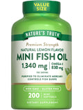 Fish Oil Omega 3 1340 mg 200 Mini Softgels R281499