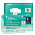 Adult Diapers Large 15 Count & Wet Wipes 200 Count W9508