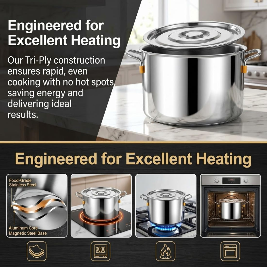 Stainless Steel Stock Pot with Lid F974