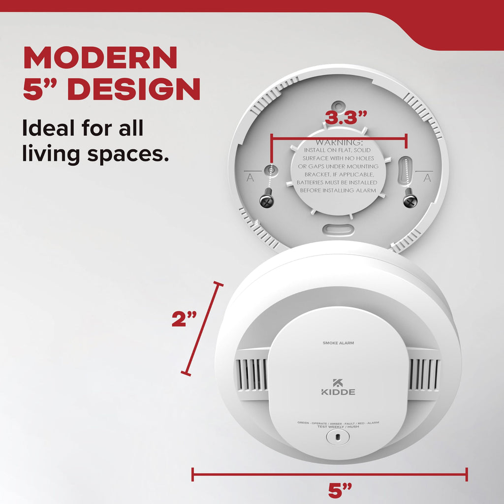 Smoke Detector, AA Battery-Powered, 3 Pack M5826