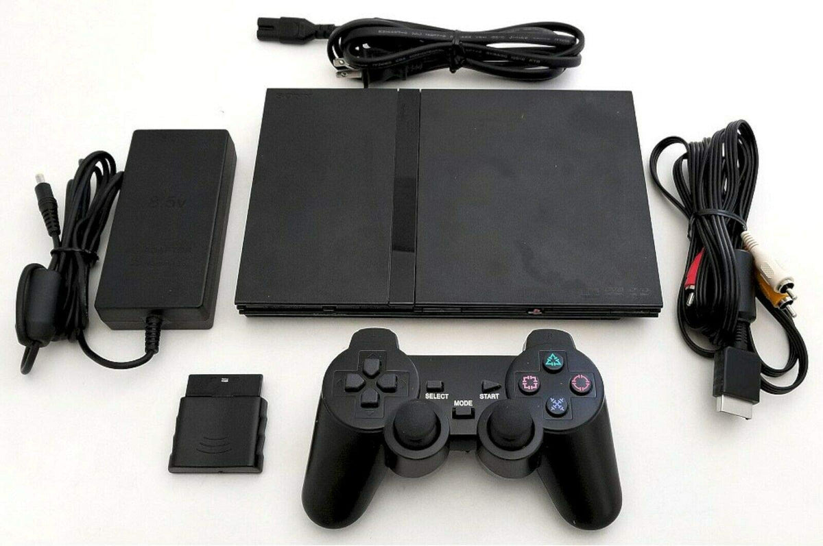 PS2 Slim Video Game Console System Bundle (Renewed) D1562