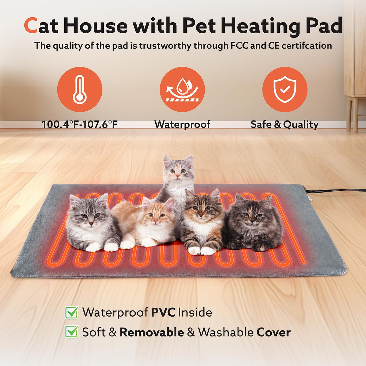 Heated Weatherproof Insulated Cat House M9622