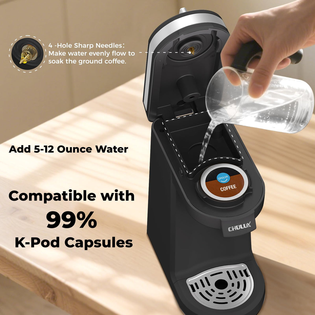 Black Mini Single Serve Coffee Maker R81170