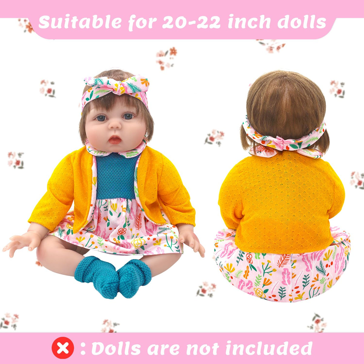 Reborn Doll Clothes for 20-22 Inch Dolls A63159