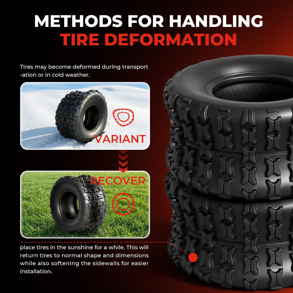 Set of 2 18x9.5-8 Tubeless All-Terrain Tires W392